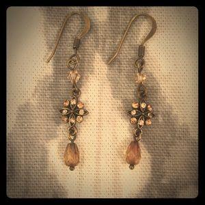 Cute brown stone earrings